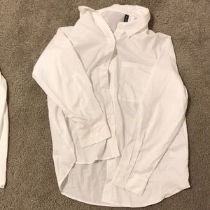 H&M Divided women's white button down top size small